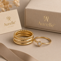 Aurelle™ Gold Ring Stack Set