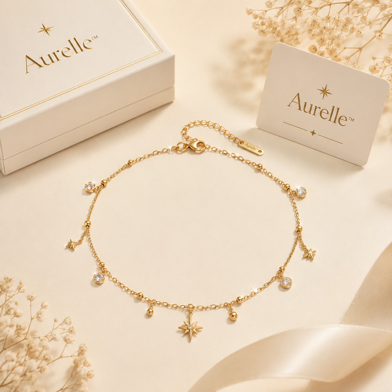 Aurelle™ Star Charm Anklet